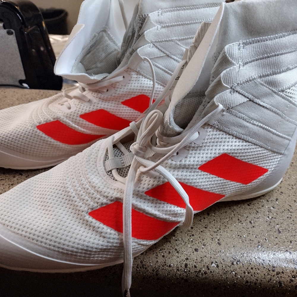 ADIDAS SPEEDEX 18 BOXING SHOES - White/Solar - Size 11 no box